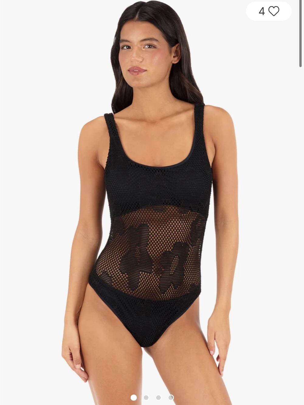Hurley x Clarissa Moore Daisy Mesh Moderate One Piece Swimsuit Size Small
